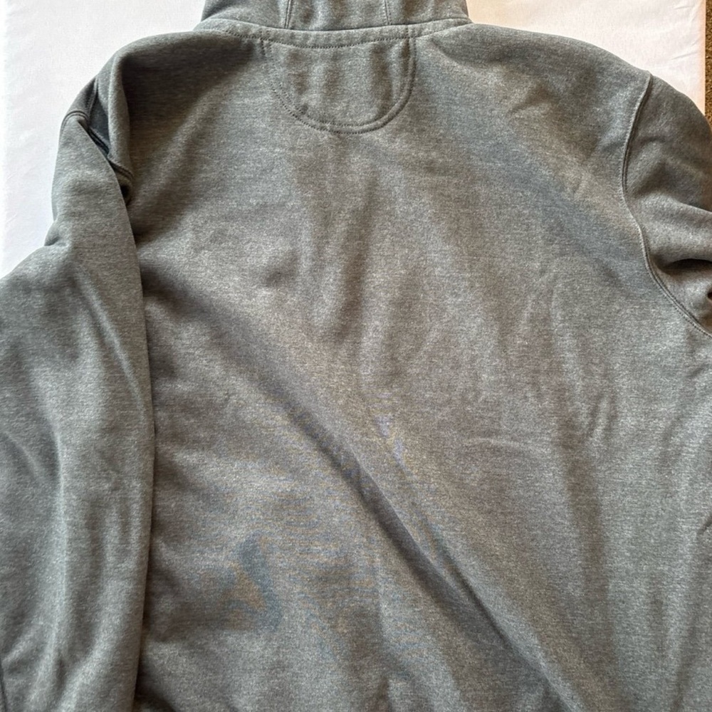 Carhartt Gray Quarter-Zip Hooded Sweatshirt - Picture 6 of 7